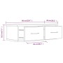 Armario de pared madera contrachapada roble marrón 60x26x18,5cm de vidaXL, Estantes y estanterías - Ref: Foro24-815080, Preci...