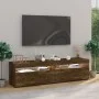 Mueble de TV con luces LED 2 uds roble ahumado 75x35x40 cm de vidaXL, Muebles TV - Ref: Foro24-815124, Precio: 98,07 €, Descu...