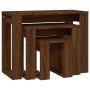 Stackable tables 3 pieces brown oak plywood by vidaXL, Side tables - Ref: Foro24-815224, Price: 42,91 €, Discount: %