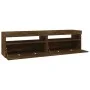 Mueble de TV con luces LED 2 uds roble ahumado 75x35x40 cm de vidaXL, Muebles TV - Ref: Foro24-815124, Precio: 98,07 €, Descu...