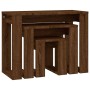 Stackable tables 3 pieces brown oak plywood by vidaXL, Side tables - Ref: Foro24-815224, Price: 42,91 €, Discount: %