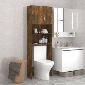 Armario de lavadora color roble ahumado 64x25,5x190 cm de vidaXL, Accesorios para lavadoras y secadoras - Ref: Foro24-815069,...
