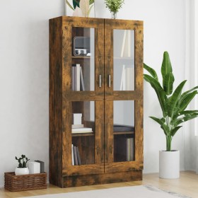 Smoked oak plywood display case 82.5x30.5x150 cm by vidaXL, Bookcases and shelves - Ref: Foro24-815117, Price: 145,31 €, Disc...