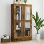 Smoked oak plywood display case 82.5x30.5x150 cm by vidaXL, Bookcases and shelves - Ref: Foro24-815117, Price: 140,72 €, Disc...
