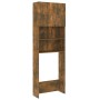 Armario de lavadora color roble ahumado 64x25,5x190 cm de vidaXL, Accesorios para lavadoras y secadoras - Ref: Foro24-815069,...