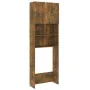 Smoked oak washing machine cabinet 64x25.5x190 cm by vidaXL, Accessories for washing machines and dryers - Ref: Foro24-815069...