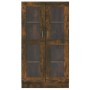 Vitrina madera contrachapada roble ahumado 82,5x30,5x150 cm