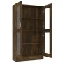 Smoked oak plywood display case 82.5x30.5x150 cm by vidaXL, Bookcases and shelves - Ref: Foro24-815117, Price: 140,72 €, Disc...