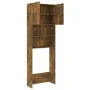 Smoked oak washing machine cabinet 64x25.5x190 cm by vidaXL, Accessories for washing machines and dryers - Ref: Foro24-815069...