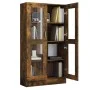Smoked oak plywood display case 82.5x30.5x150 cm by vidaXL, Bookcases and shelves - Ref: Foro24-815117, Price: 140,72 €, Disc...