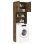 Smoked oak washing machine cabinet 64x25.5x190 cm by vidaXL, Accessories for washing machines and dryers - Ref: Foro24-815069...