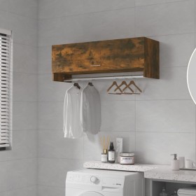 Armario madera contrachapada color roble ahumado 100x32,5x35 cm de vidaXL, Armarios roperos - Ref: Foro24-815213, Precio: 57,...