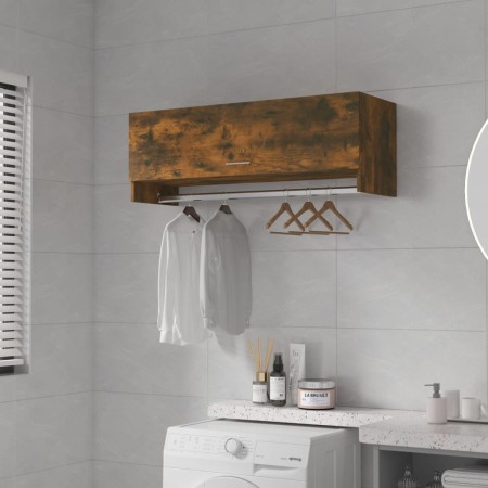 Armario madera contrachapada color roble ahumado 100x32,5x35 cm de vidaXL, Armarios roperos - Ref: Foro24-815213, Precio: 59,...