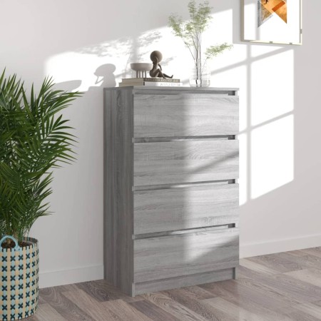 Aparador de madera contrachapada Sonoma gris 60x35x98,5 cm de vidaXL, Aparadores - Ref: Foro24-815076, Precio: 84,85 €, Descu...
