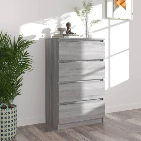 Graues Sonoma-Sperrholz-Sideboard 60x35x98,5 cm von vidaXL, Sideboards - Ref: Foro24-815076, Preis: 80,79 €, Rabatt: %
