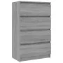 Graues Sonoma-Sperrholz-Sideboard 60x35x98,5 cm von vidaXL, Sideboards - Ref: Foro24-815076, Preis: 80,79 €, Rabatt: %
