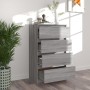 Aparador de madera contrachapada Sonoma gris 60x35x98,5 cm de vidaXL, Aparadores - Ref: Foro24-815076, Precio: 84,85 €, Descu...
