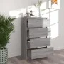 Gray Sonoma plywood sideboard 60x35x98.5 cm by vidaXL, Sideboards - Ref: Foro24-815076, Price: 80,79 €, Discount: %