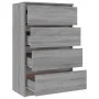 Gray Sonoma plywood sideboard 60x35x98.5 cm by vidaXL, Sideboards - Ref: Foro24-815076, Price: 80,79 €, Discount: %