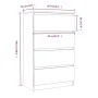 Gray Sonoma plywood sideboard 60x35x98.5 cm by vidaXL, Sideboards - Ref: Foro24-815076, Price: 80,79 €, Discount: %