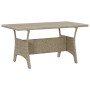 Mesa de jardín de ratán sintético gris 120x70x66 cm en Mesas de jardín | Comprar online en Foro24