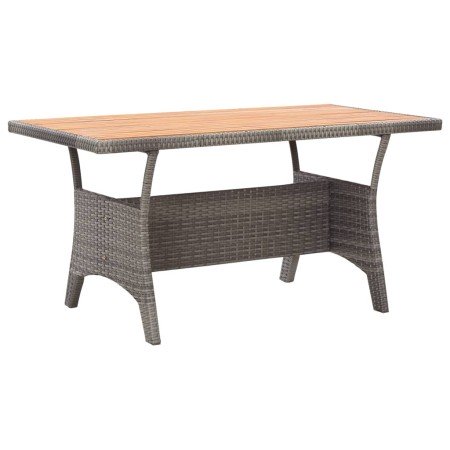 Mesa de jardín de madera maciza de acacia gris 120x70x66 cm