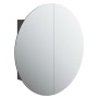 Badezimmerschrank mit rundem Spiegel und LED schwarz 54x54x17,5 cm von vidaXL, Badezimmerwaschtische - Ref: Foro24-345588, Pr...
