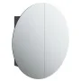 Badezimmerschrank mit rundem Spiegel und LED schwarz 54x54x17,5 cm von vidaXL, Badezimmerwaschtische - Ref: Foro24-345588, Pr...