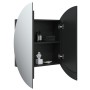 Badezimmerschrank mit rundem Spiegel und LED schwarz 54x54x17,5 cm von vidaXL, Badezimmerwaschtische - Ref: Foro24-345588, Pr...