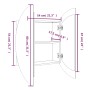 Badezimmerschrank mit rundem Spiegel und LED schwarz 54x54x17,5 cm von vidaXL, Badezimmerwaschtische - Ref: Foro24-345588, Pr...