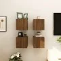 Wall TV cabinets 4 pcs brown oak 30.5x30x30 cm by vidaXL, TV Furniture - Ref: Foro24-815143, Price: 61,54 €, Discount: %