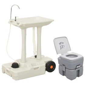 Juego de inodoro con lavabo portátil para camping