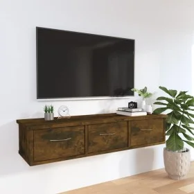 Wandschrank aus geräuchertem Eichensperrholz, 88 x 26 x 18,5 cm von vidaXL, Regale und Regale - Ref: Foro24-815081, Preis: 52...