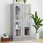 Sonoma grau Sperrholz Vitrine 82,5x30,5x150 cm von vidaXL, Bücherregale und Regale - Ref: Foro24-815118, Preis: 131,54 €, Rab...