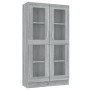 Sonoma grau Sperrholz Vitrine 82,5x30,5x150 cm von vidaXL, Bücherregale und Regale - Ref: Foro24-815118, Preis: 131,54 €, Rab...