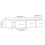 Wandschrank aus geräuchertem Eichensperrholz, 88 x 26 x 18,5 cm von vidaXL, Regale und Regale - Ref: Foro24-815081, Preis: 53...
