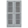 Sonoma grau Sperrholz Vitrine 82,5x30,5x150 cm von vidaXL, Bücherregale und Regale - Ref: Foro24-815118, Preis: 131,54 €, Rab...
