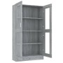Sonoma grau Sperrholz Vitrine 82,5x30,5x150 cm von vidaXL, Bücherregale und Regale - Ref: Foro24-815118, Preis: 131,54 €, Rab...