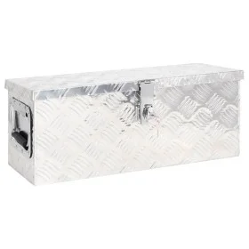 Aufbewahrungsbox aus silbernem Aluminium, 60 x 23,5 x 23 cm von vidaXL, Werkzeugkästen - Ref: Foro24-152248, Preis: 91,05 €, ...