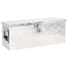 Caja de almacenaje de aluminio plateado 60x23,5x23 cm de vidaXL, Cajas de herramientas - Ref: Foro24-152248, Precio: 92,67 €,...