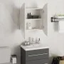 Bathroom cabinet with round mirror and white LED 47x47x17.5 cm by vidaXL, bathroom vanities - Ref: Foro24-345583, Price: 112,...