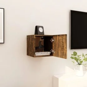 Smoked oak wall-mounted TV cabinet 30.5x30x30 cm by vidaXL, TV Furniture - Ref: Foro24-815135, Price: 20,97 €, Discount: %