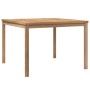 Mesa de comedor de jardín madera maciza de teca 110x110x77 cm