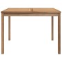 Mesa de comedor de jardín madera maciza de teca 110x110x77 cm