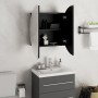 Bathroom cabinet with round mirror and LED black 47x47x17.5 cm by vidaXL, bathroom vanities - Ref: Foro24-345584, Price: 114,...