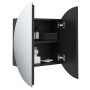 Bathroom cabinet with round mirror and LED black 47x47x17.5 cm by vidaXL, bathroom vanities - Ref: Foro24-345584, Price: 114,...