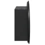 Armario de baño con espejo redondo y LED negro 47x47x17,5 cm de vidaXL, Tocadores de baño - Ref: Foro24-345584, Precio: 112,2...