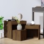 Mesas apilables 3 pzas madera contrachapada color roble marrón de vidaXL, Mesas auxiliares - Ref: Foro24-815227, Precio: 55,0...