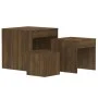 Stackable tables 3 pieces brown oak plywood by vidaXL, Side tables - Ref: Foro24-815227, Price: 53,13 €, Discount: %