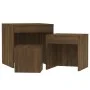 Stackable tables 3 pieces brown oak plywood by vidaXL, Side tables - Ref: Foro24-815227, Price: 53,13 €, Discount: %